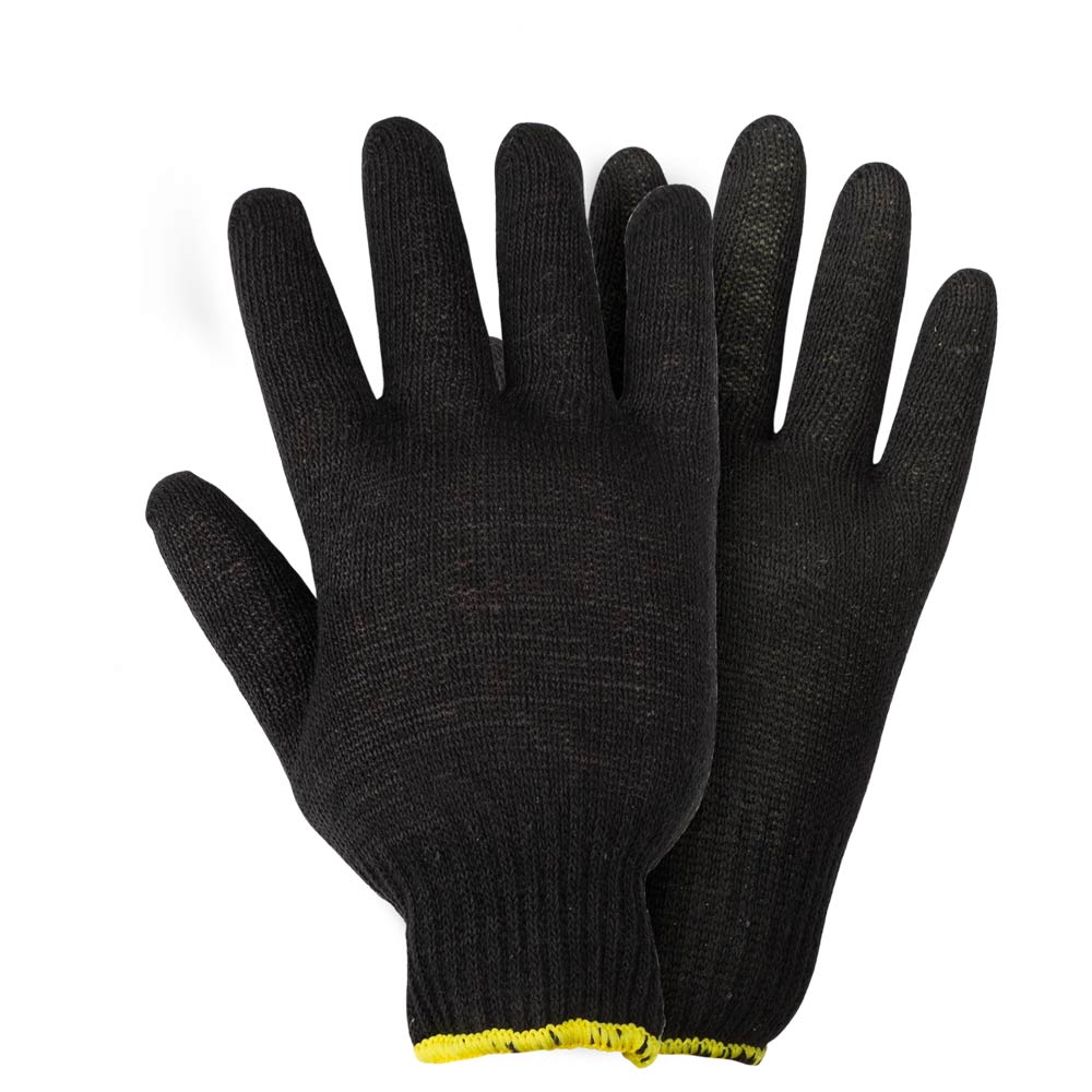 Перчатки трикотажные без точечного ПВХ покрытия р10 Лайт (черные) GRAD (9441785) - фото №2 - мал.