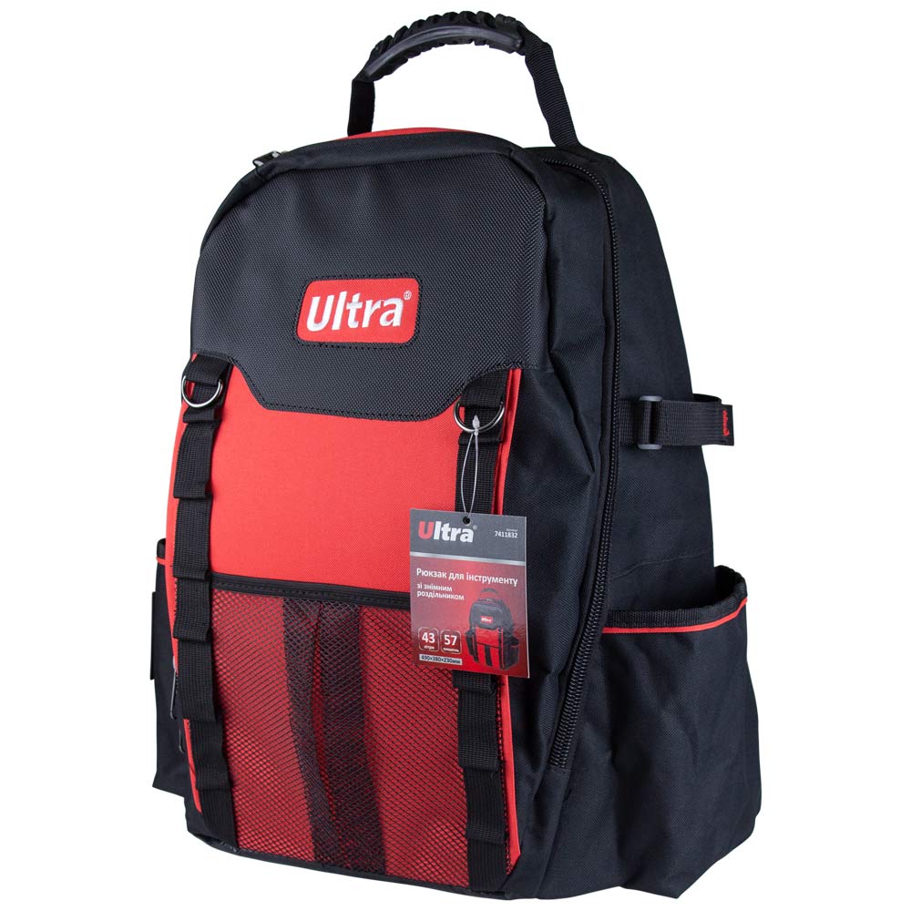 Рюкзак для інструменту 6 кишень 490×380×230мм 43л ULTRA (7411832) - фото №1 мал.