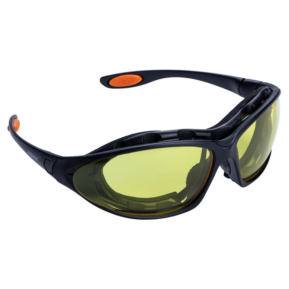 Набір окуляри захисні з обтюратором і змінними дужками Super Zoom anti-scratch, anti-fog (бурштин) SIGMA (9410921) - фото №4 мал.
