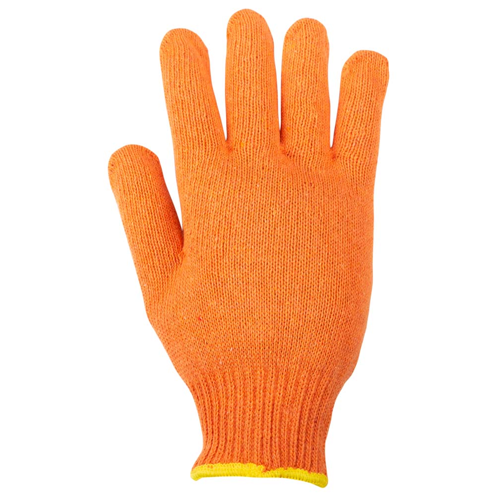 Перчатки трикотажные без точечного ПВХ покрытия р10 Универсал (оранжевые) SIGMA (9441441) - фото №4 - мал.